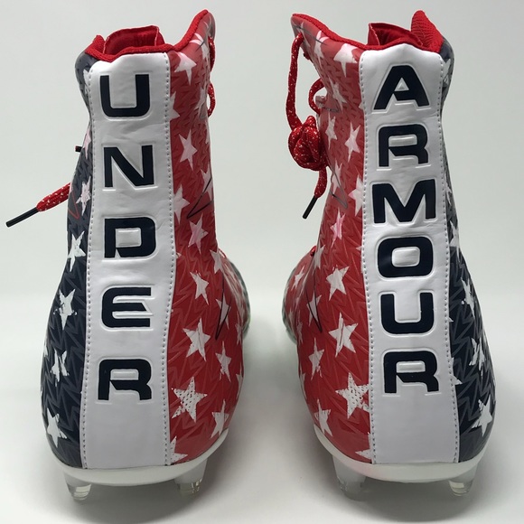 Under Armour Stars & Stripes Football Cleats Sz 16 - Picture 7 of 8
